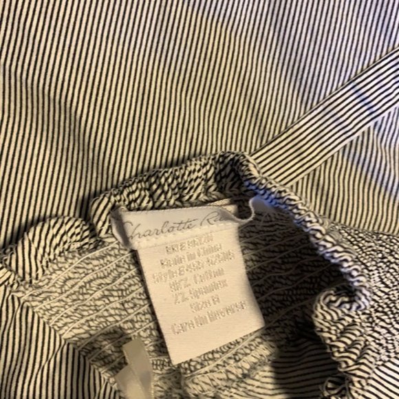 Charlotte Russe Black and White Pinstripe Dress - Women’s Size Medium - Picture 7 of 7